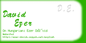 david ezer business card